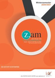 Fortbildungsprogramm Ärztekammer für Wien - ZAM - Wintersemester