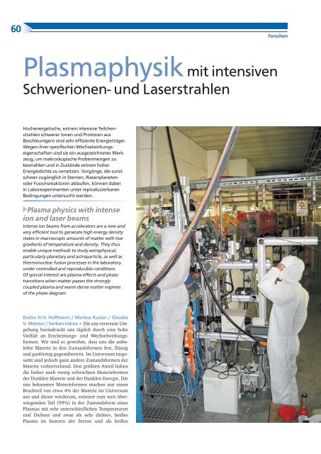 forschen 1/2009 - Forschungscluster «Nuclear and Radiation Science