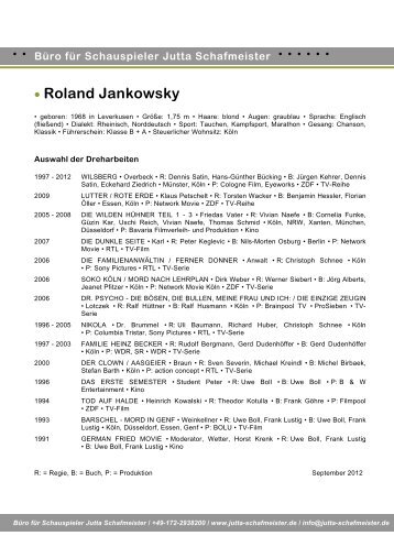 • Roland Jankowsky - Jutta Schafmeister