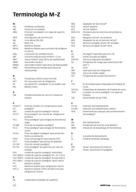 REGO-FIX Main Catalogue SPANISH