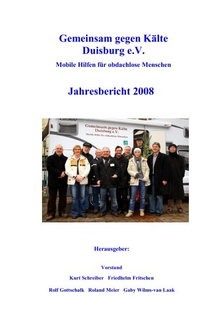 Gemeinsam gegen Kälte Duisburg e.V. Jahresbericht 2008