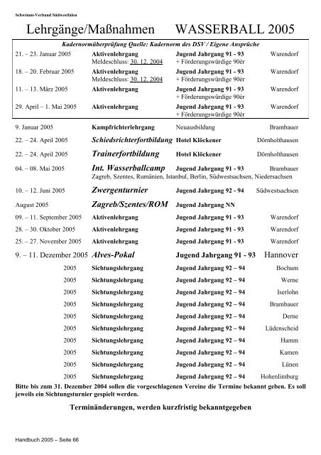 Das Handbuch 2005