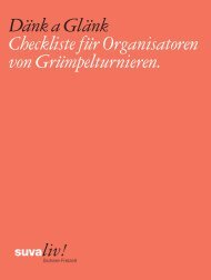 Dänk a Glänk Checkliste für Organisatoren von ... - Suva