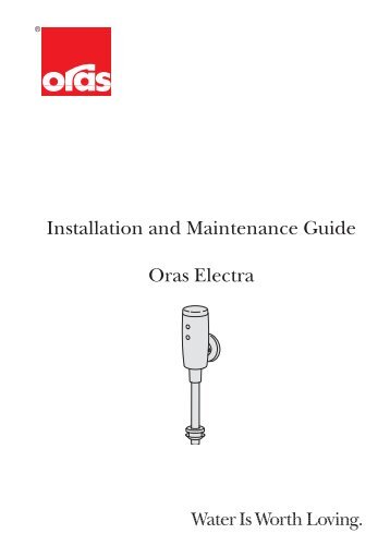 Installation and Maintenance Guide Oras Electra - DIYSHOP.ru