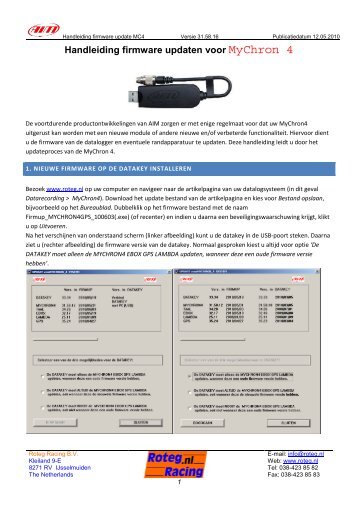 Handleiding firmware upd - Roteg Racing