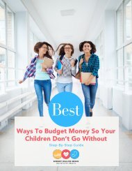 Ebook - Ways to budget money so your children don't go without