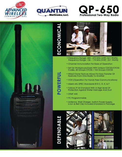 QP-650 Brochure - Advanced Wireless Communications