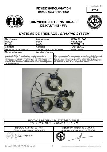 SYSTÈME DE FREINAGE / BRAKING SYSTEM