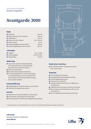 Datenblatt Avantgarde 3000