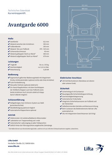 Datenblatt Avantgarde 6000