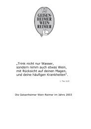 rückblick - Geisenheimer Wein-Reimer