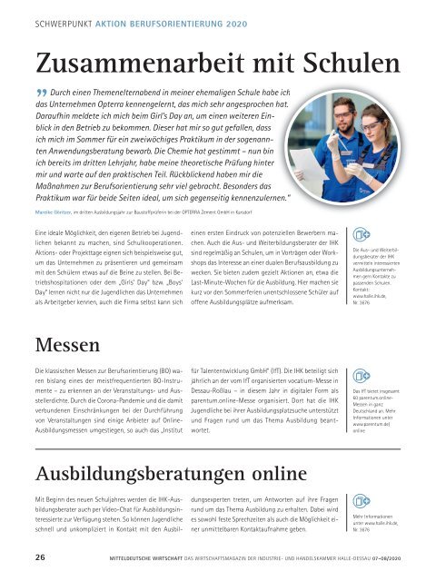 Mitteldeutsche Wirtschaft Ausgabe 07-08/2020