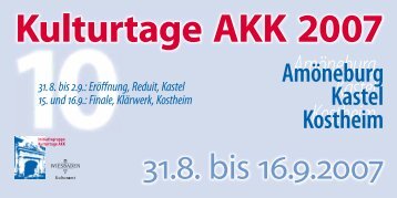 Kulturtage AKK 2007 - klaer-werk eV