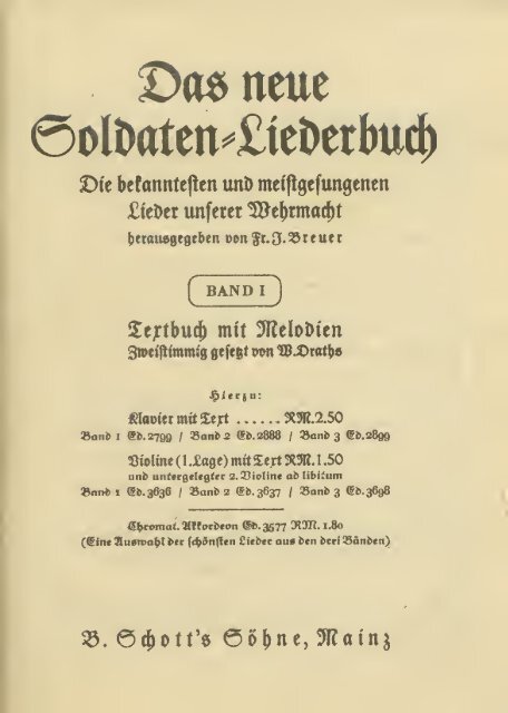 Das Neue Soldaten Liederbuch Vol. 1 - PALA 130