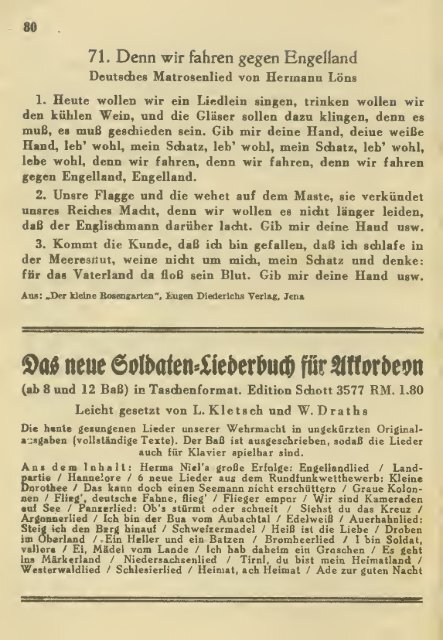 Das Neue Soldaten Liederbuch Vol. 1 - PALA 130