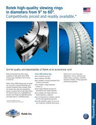 Rotek high-quality slewing rings in diameters from 9