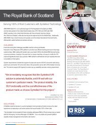 The Royal Bank of Scotland overview - Syntellect