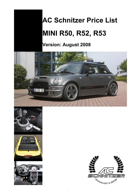 MINI R50, R52, R53 - Royalcar