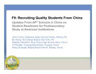 F9: Recruiting Quality Students From China - nacac