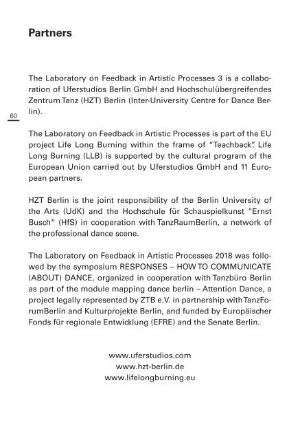 Laboratory on Feedback in Artistic Processes 3