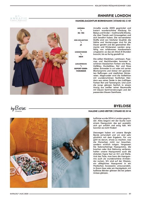 Kindermoden Nord Messemagazin August 2020