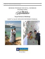 WEDDING PROGRAM FOR ROYAL CARIBBEAN INTERNATIONAL ...