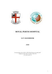 RPH GP Handbook - Royal Perth Hospital