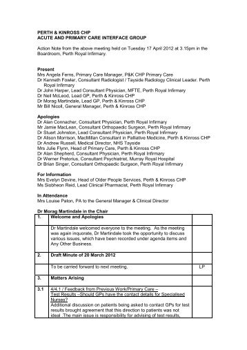 item 4.2 Perth & Kinross Acute & Primary - NHS Tayside