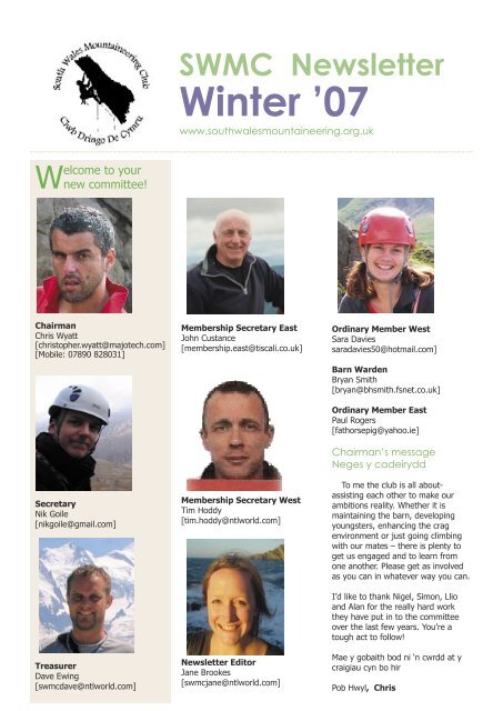 SWMC Newsletter Winter - South Wales Mountaineering Club