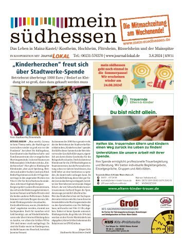 Journal LOKAL (mein südhessen) für Rüsselsheim und die Mainspitze