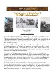 This is the story of Charles Freer & his WW2 