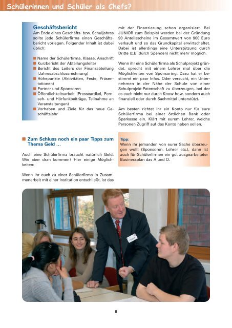 Gründungs-Guide für Schülerfirmen - Stiftung Partner für Schule NRW