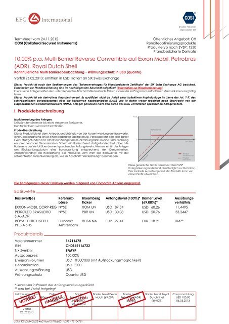 Termsheet (DE) - EFG Financial Products