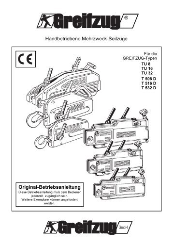 Original-Betriebsanleitung Handbetriebene Mehrzweck-Seilzüge ...