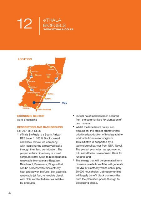 KwaZulu-Natal Investment Opportunities 2019 - 2021