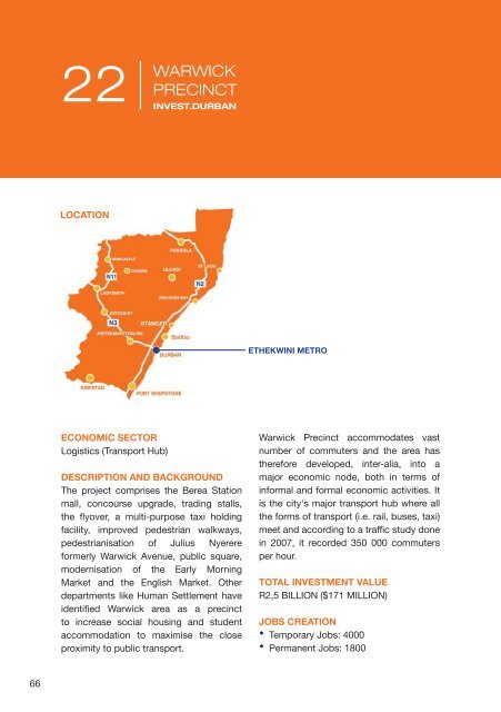 KwaZulu-Natal Investment Opportunities 2019 - 2021