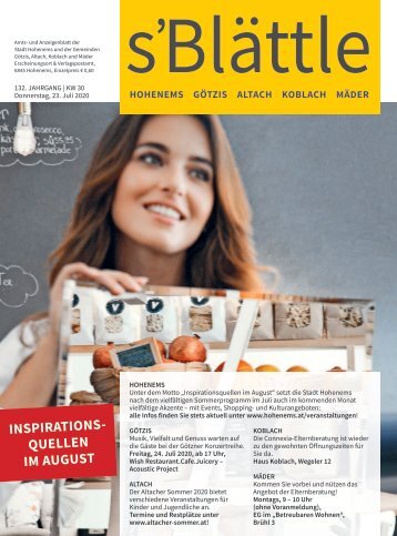 s'Blättle Nr. 30 - Do, 23. Juli 2020