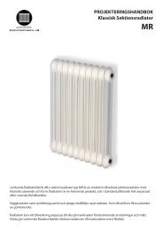 PROJEKTERINGSHANDBOK Klassisk Sektionsradiator REX