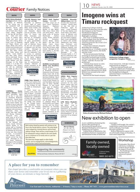 Ashburton Courier: July 23, 2020