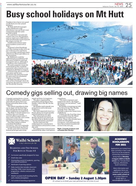 Ashburton Courier: July 23, 2020