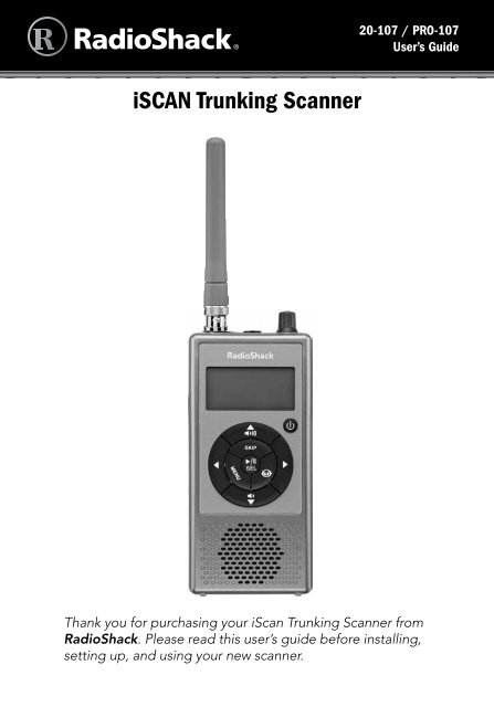 Radio shack PRO-107 Trunking I-SCAN SCANNER