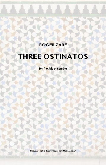 Zare - Three Ostinatos for adaptable band 