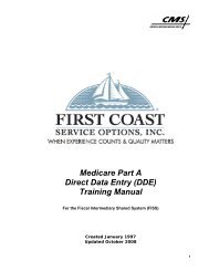 Direct data entry (DDE) - Medicare - First Coast Services Options, Inc.