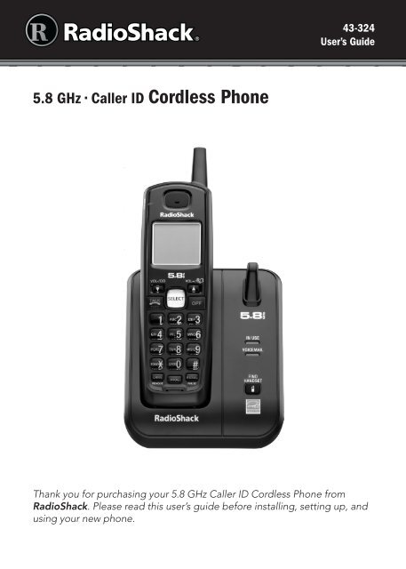 5.8 GHz • Caller ID Cordless Phone - Radio Shack