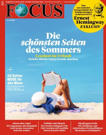 FOCUS Magazin 31:2020_Vorschau