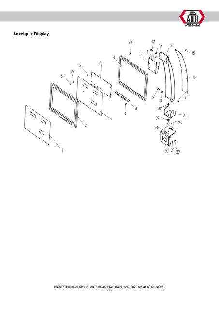 ATH-Heinl ERSATZTEILBUCH SPARE PARTS BOOK W42