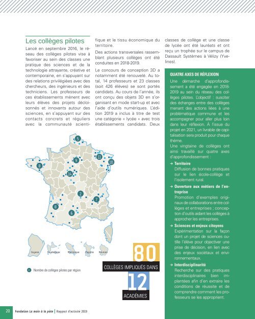 Rapport d'activité 2019 - Fondation La main à la pâte