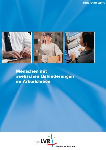 Arbeitsheft "Menschen mit seelischen Behinderungen im Arbeitsleben"