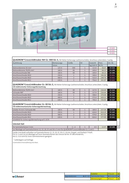 60mm-System compact, 3-polig