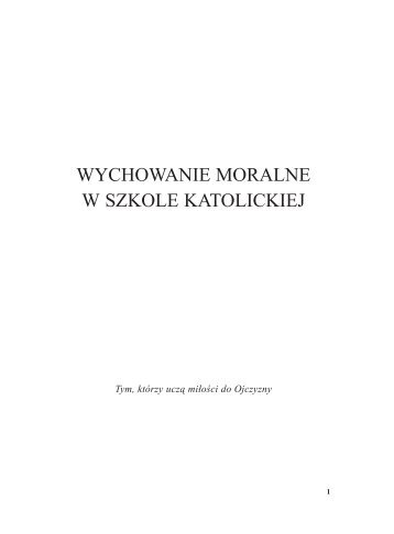 wychowanie moralne w szkole katolickiej praca zbiorowa